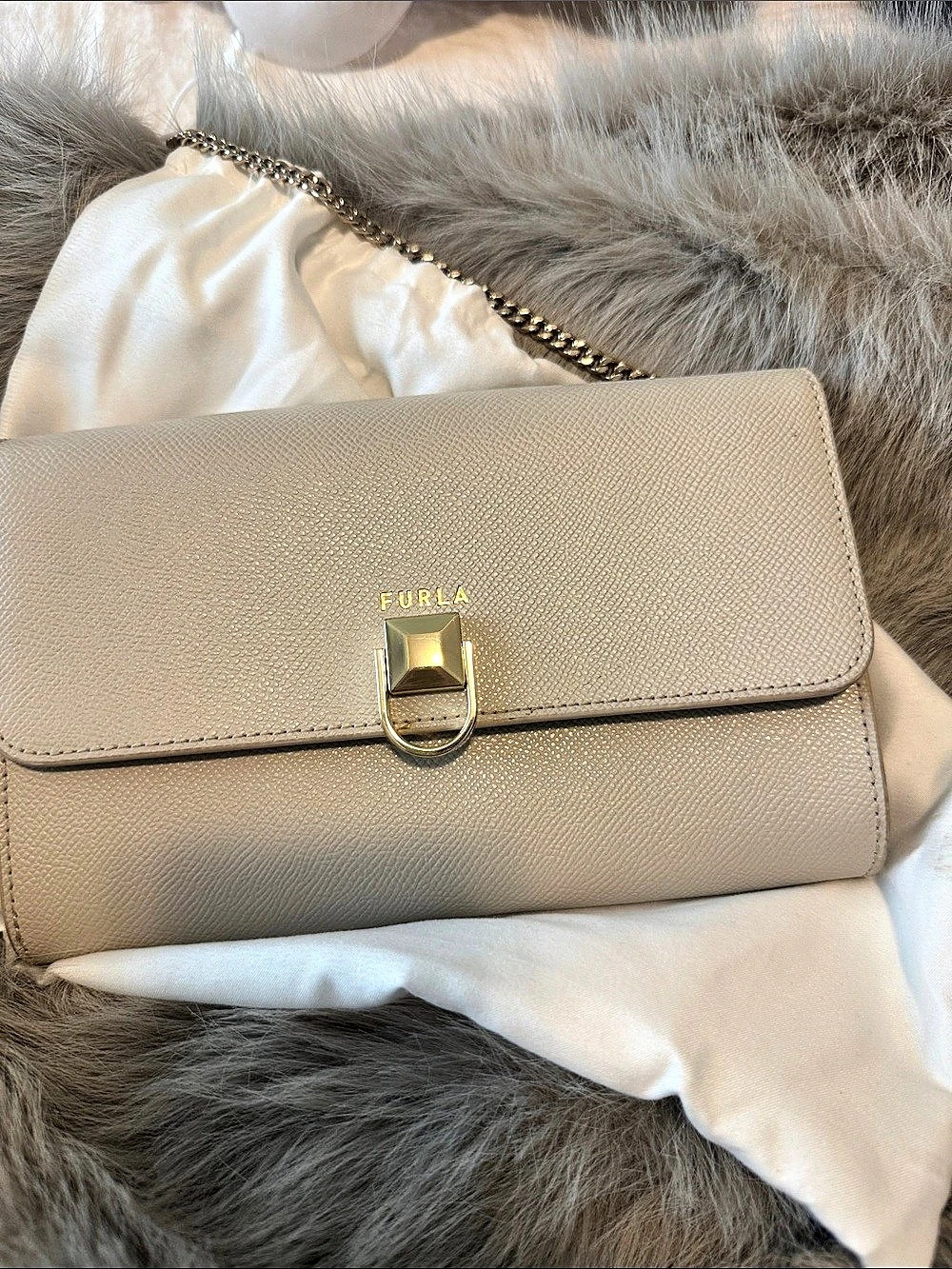 Furla Metropolis Mini Crossbody Bag Shoulder Bag Beige